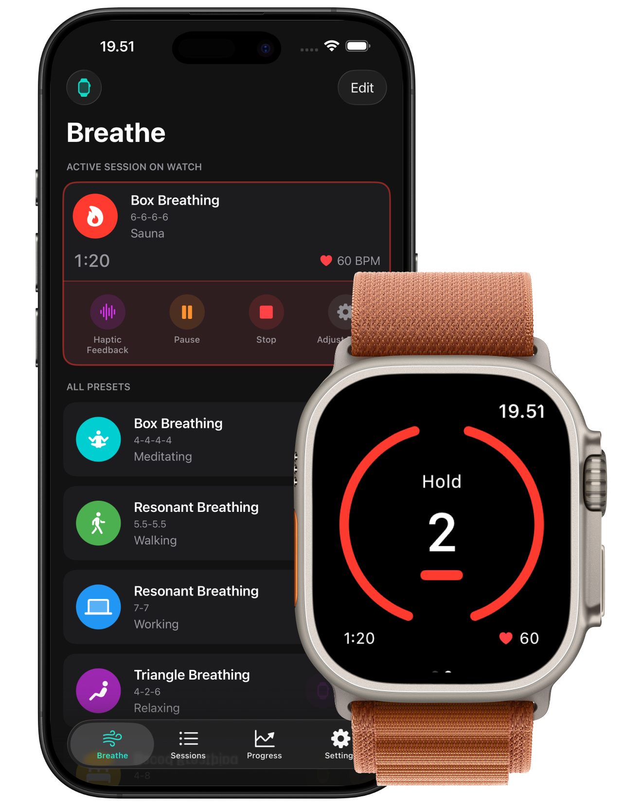 Pust Focus on iPhone and Apple Watch